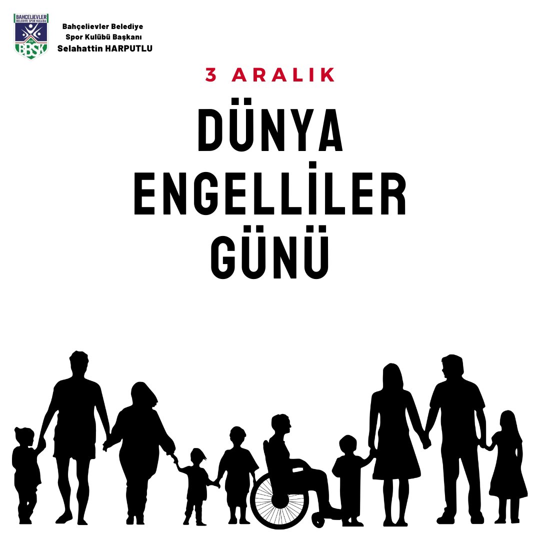 3 Aralık Dünya Engelliler Günü.