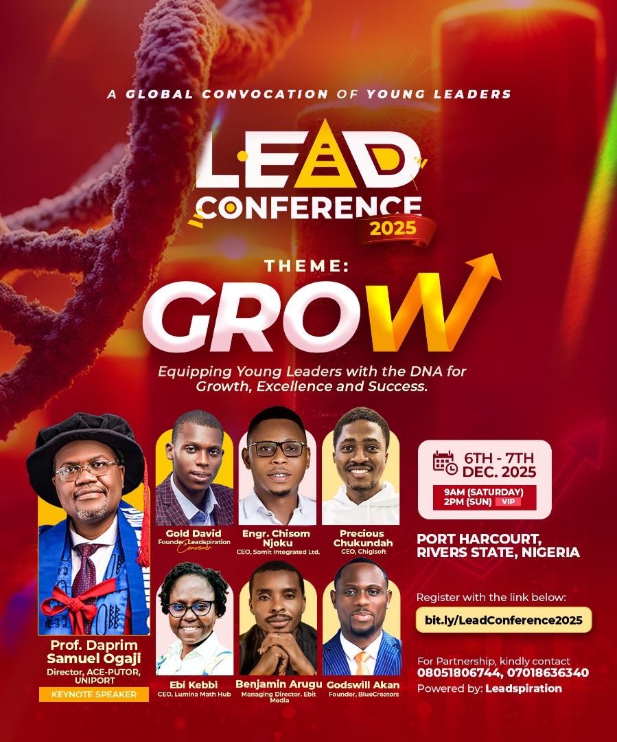 Partnership Alert 🚀

We’re partnering with Leadspiration for the Lead Conference this Saturday in Port Harcourt. We’ll be on ground to connect and share opportunities.

Register: bit.ly/LeadConference…

#leadership #speedlink #portharcourt #tech