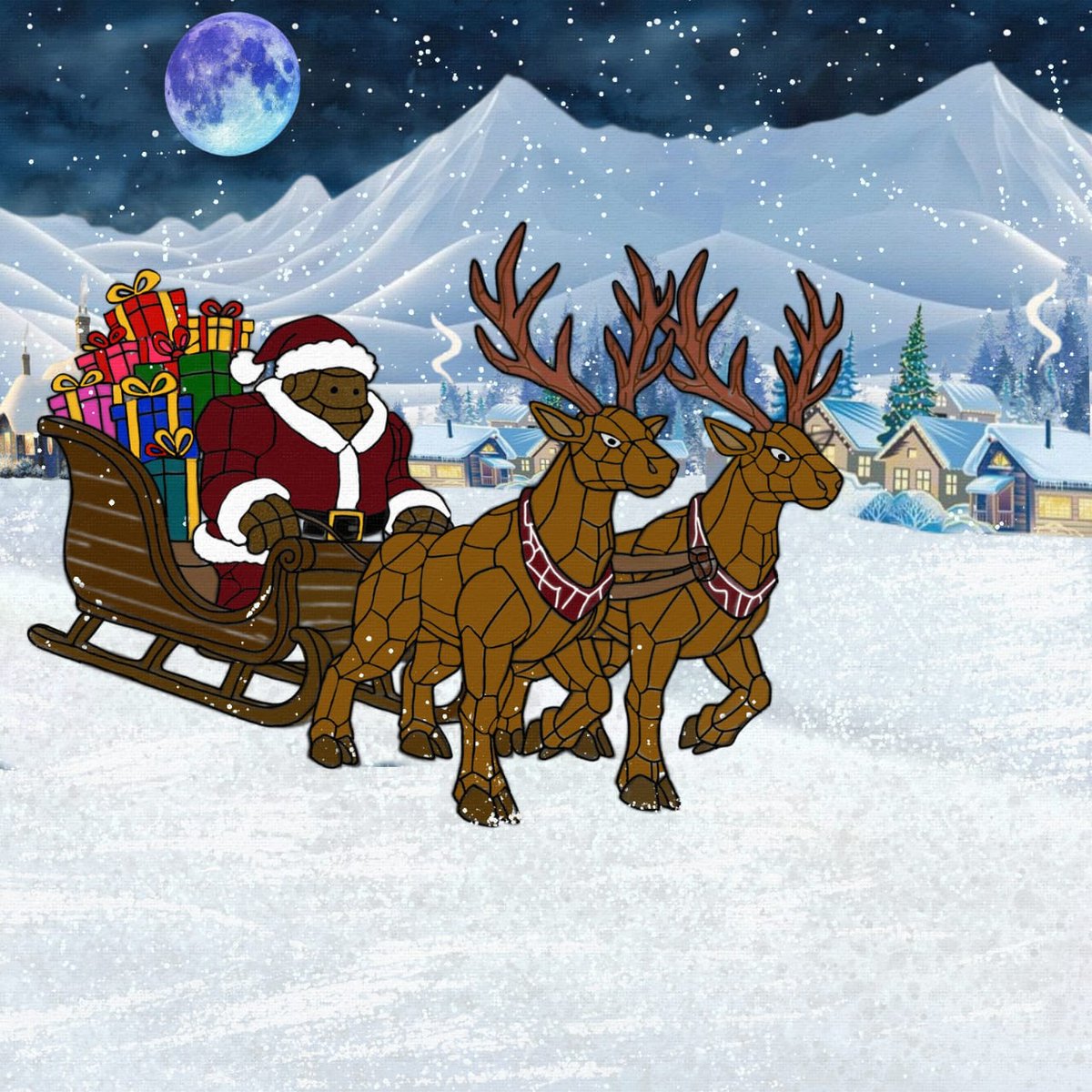 Yomp2001's tweet photo. Accepting the call from the "Chrismas Art Challenge"

Rocky is ready to celebrate Christmas with his train delivering Christmas presents.

@SeismicSys @NoxxW3 @revvETH @heathcliff_eth @cigsafterr_ https://t.co/SzQeDPnXkL