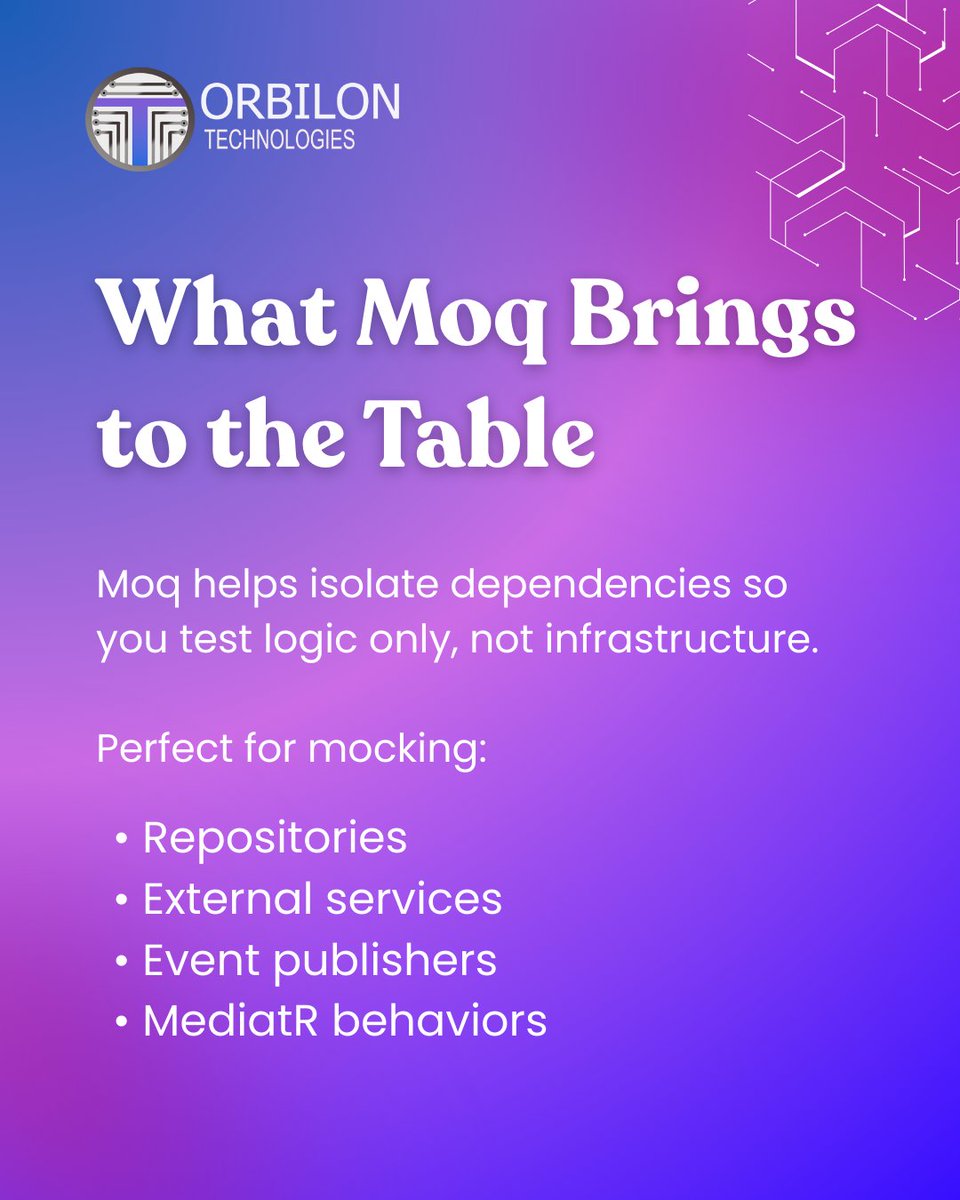 orbilontech1's tweet image. Unit Testing CQRS with Moq &amp;amp; MediatR

#DotNet #CQRS #UnitTesting #MediatR #Moq #SoftwareDevelopment #EnterpriseSoftware #AI #Automation #OrbilonTechnologies #CustomSoftware #LocalTechSolutions