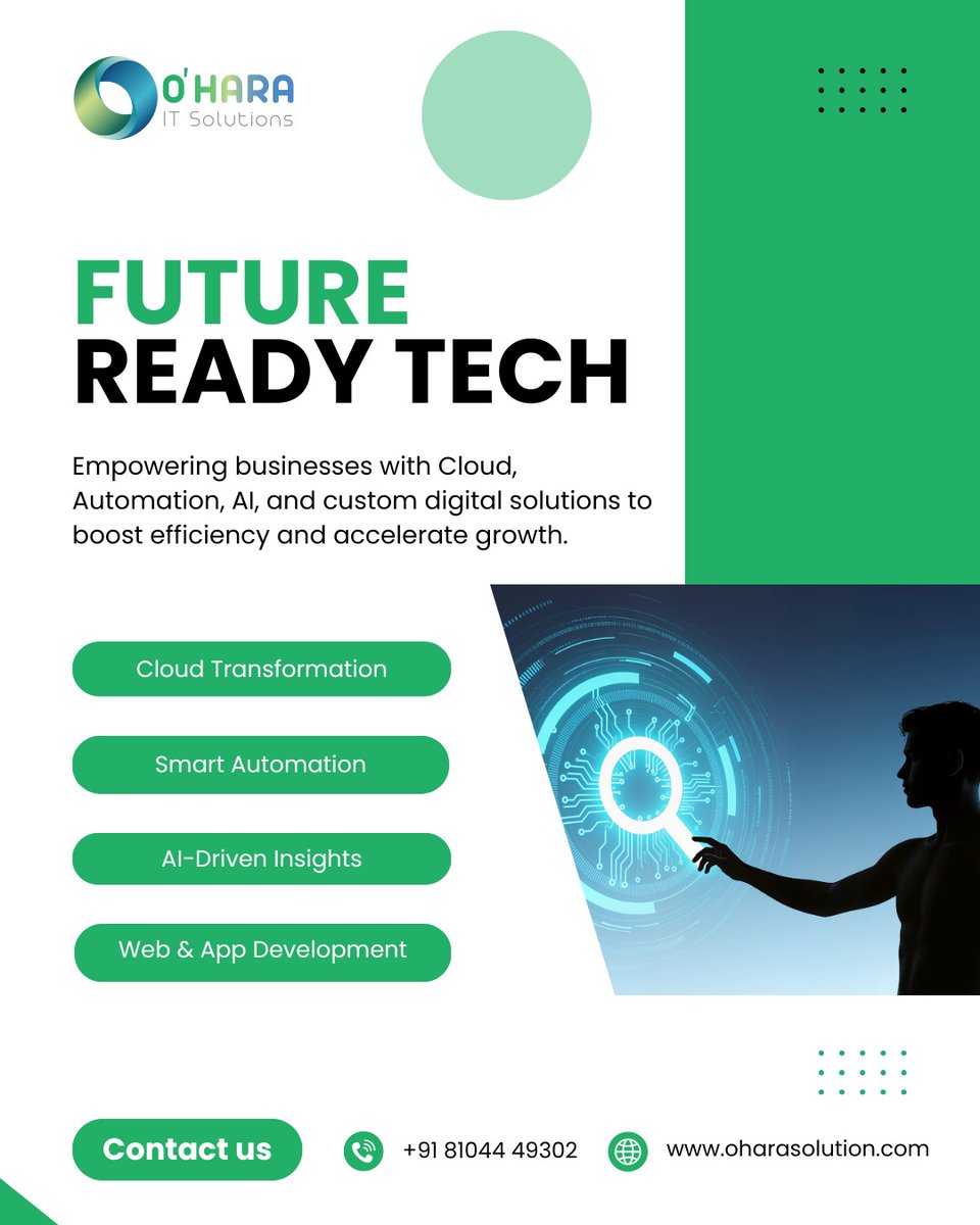 Ohara_it's tweet image. We empower businesses through Cloud, Automation, AI, and unique digital solutions that drive efficiency and growth.

#OHaraITSolutions #FutureReadyTech #DigitalTransformation #TechInnovation #SmartAutomation #CloudTransformation #AIDrivenSolutions #BusinessGrowth #NextGenT
