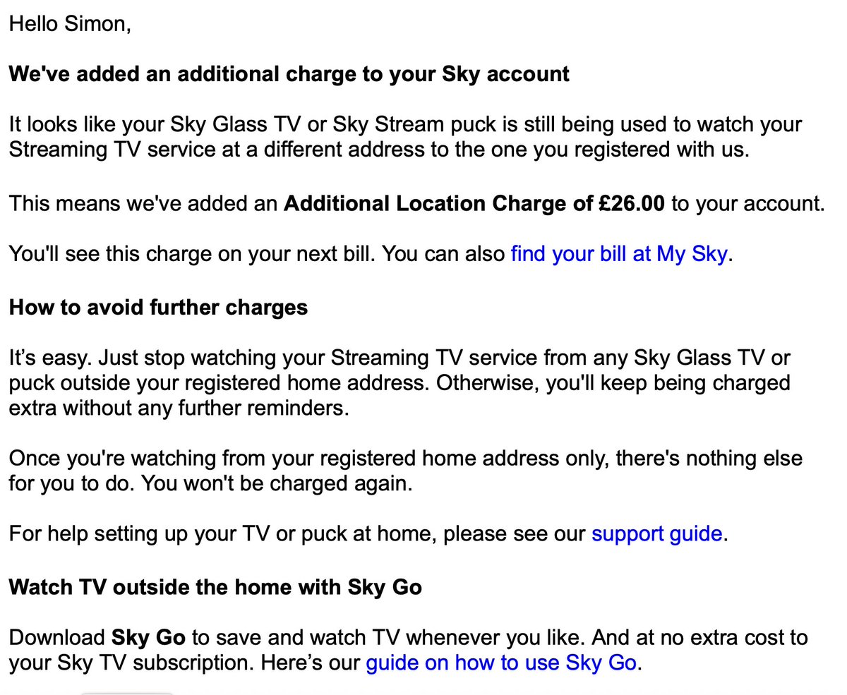 sicookuk's tweet photo. @skytv  hay everyone. Sky scamming everyone who has 2 x ISPs, claiming that CUSTOMERS are using puks at 2 different locations. LIES SKY. Cancel DD and REPORT TO @Offcom https://t.co/xAD7IjiLfU