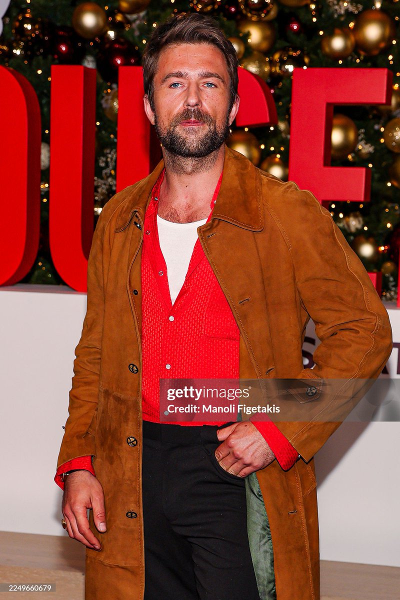 Brandon Sklenar attends "The Housemaid" New York premiere.