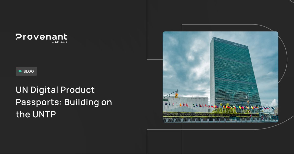 ProvenantDPP's tweet image. 🌍 Why do UN Digital Product Passports matter?

Digital Product Passports (DPPs) are no longer just an EU compliance requirement - they’re becoming a global conversation.

While the EU’s Ecodesign for Sustainable Products Regulation (ESPR) mandates DPPs for products entering its…