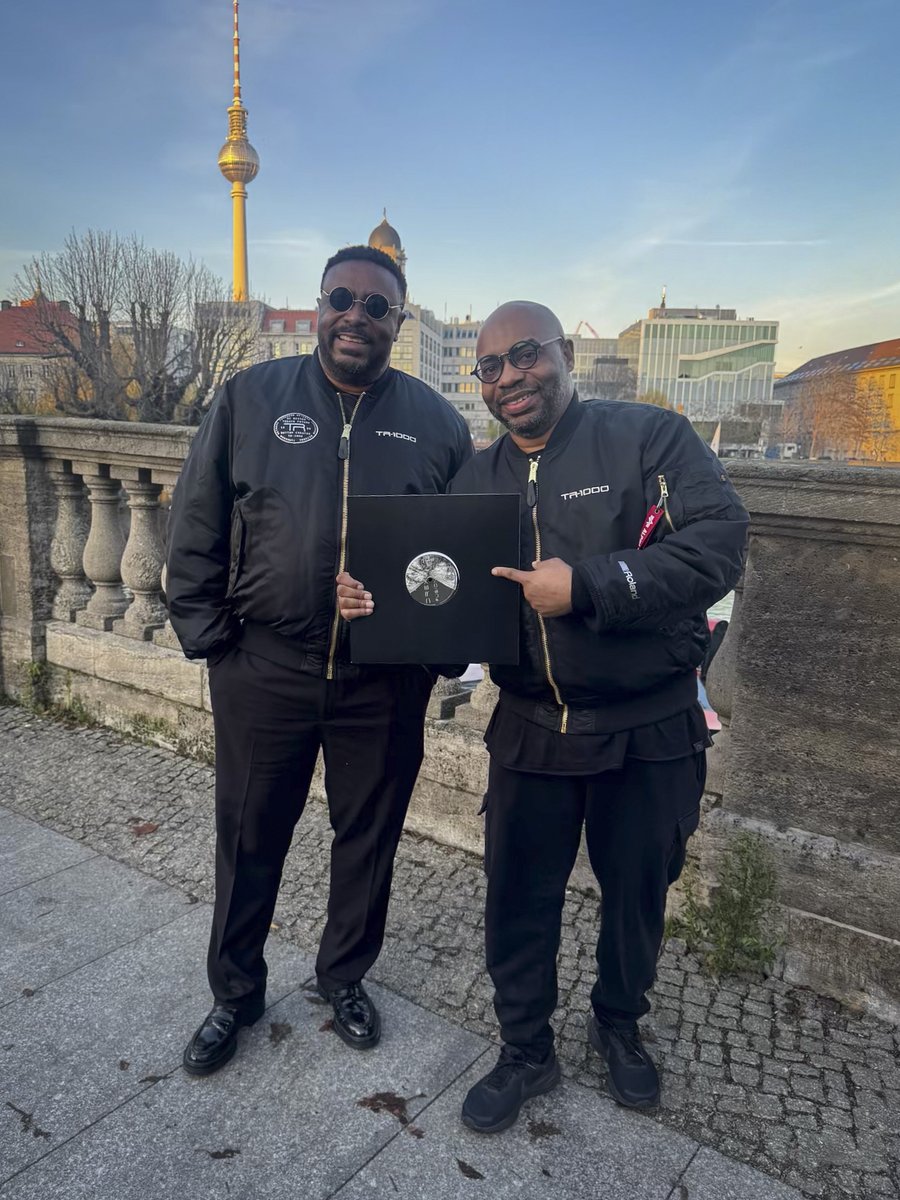 octaveone's tweet photo. Picking up the signal from Fernsehturm! Got our hands on a vinyl copy of the remix we did of Drexciya - Fusion Flats, remastered and repressed on @TresorBerlin https://t.co/1fQfNKHwPX