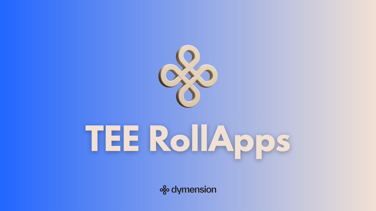dymension's tweet image. New Rollup type is coming!

Vote now to approve Trusted Execution (TEE) Rollups with fast withdrawals.

Read more on the Blog and Forum Proposal.

Links below👇