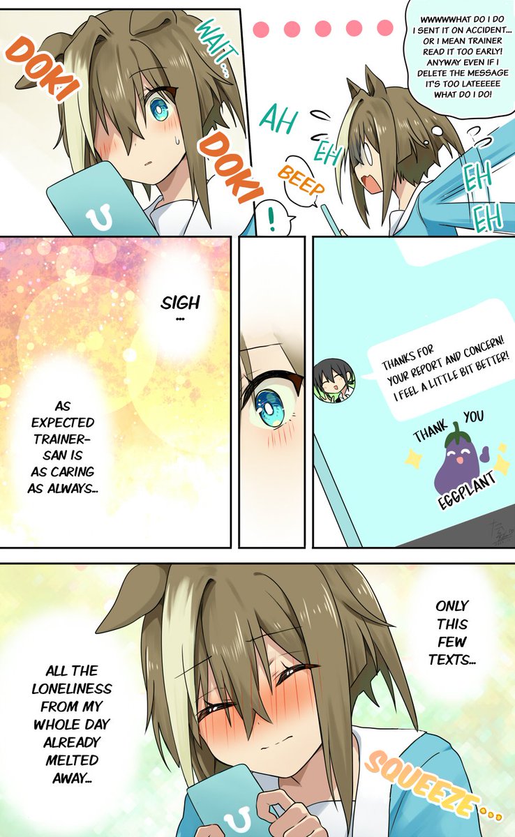 umamuchan's tweet photo. Umamusume English Translation
"Without you"

#ChevalGrand 
#Umamusume
#UmaTranslations
#英訳 https://t.co/rWa8tiyqT3