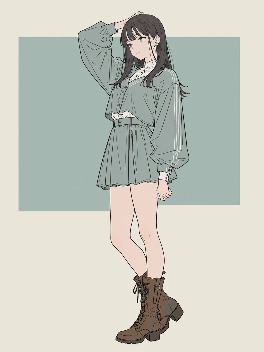 AIイラスト特有の「テカテカした厚塗り感」、実はたった一つの単語でオフにできるんです。
​今回、このデザインのような清潔感を生んだ魔法の言葉は『Flat lighting（フラットライティング）』。