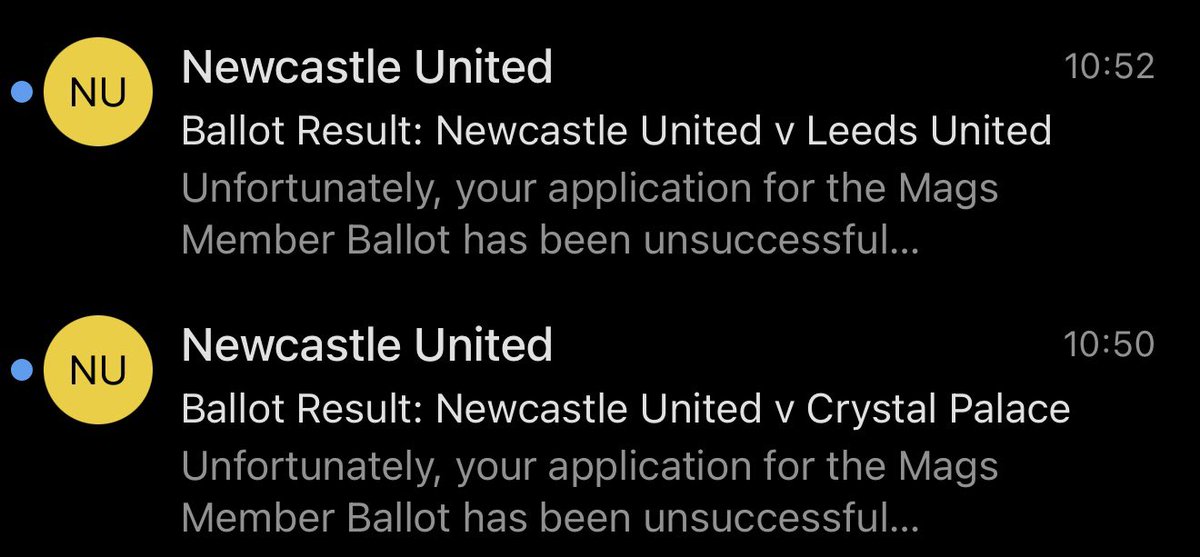 Double ballot failure… beyond a joke at this point #NUFC