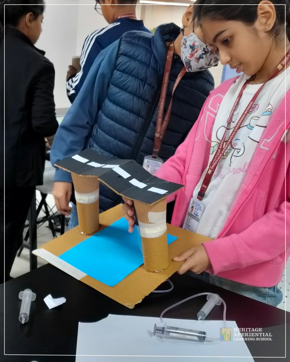 heritagesec64's tweet image. Grade 5 learners had an exciting day at the Makerspace, exploring liquids with the Hydraulics Module. They built functional models like hydraulic bridges! #Makerspace #STEMLearning #Hydraulics #Grade5 #HandsOnLearning #designthinking #STEM