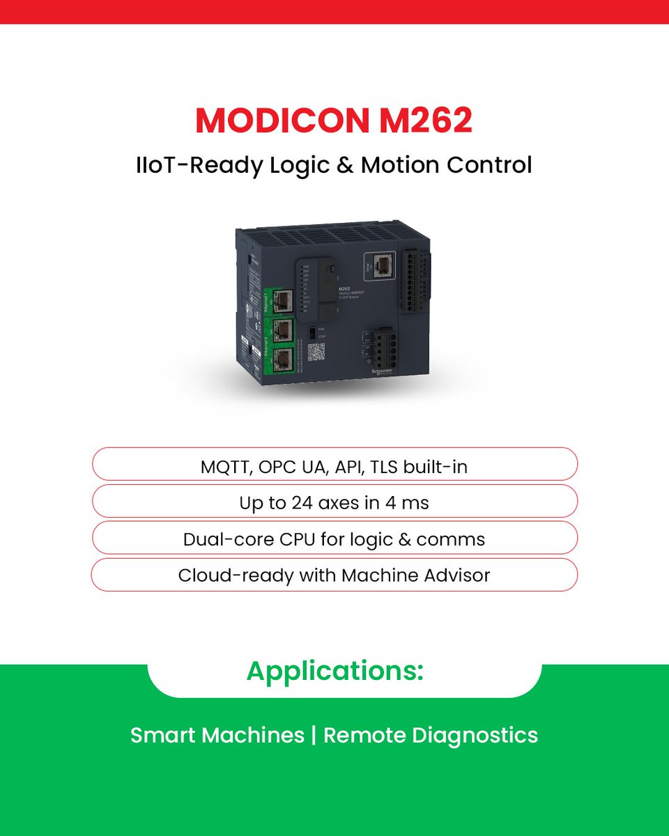 PimaControls's tweet image. #IndustrialAutomation #SmartControl #Modicon #AutomationSolutions #Industry4.0 #CybersecureAutomation #IndustrialPerformance #SmartManufacturing #PIMA #PimaControls