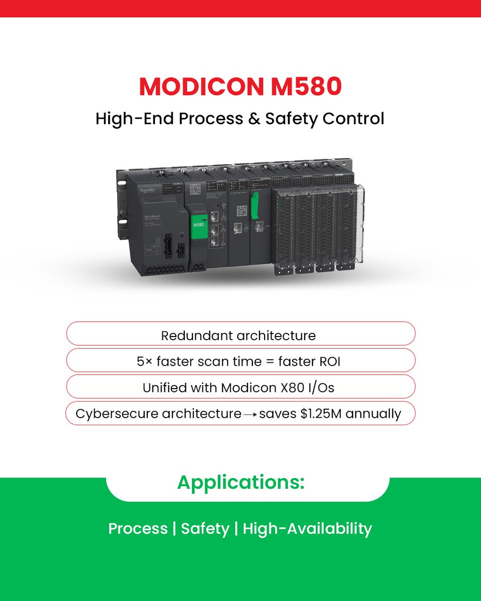 PimaControls's tweet image. #IndustrialAutomation #SmartControl #Modicon #AutomationSolutions #Industry4.0 #CybersecureAutomation #IndustrialPerformance #SmartManufacturing #PIMA #PimaControls