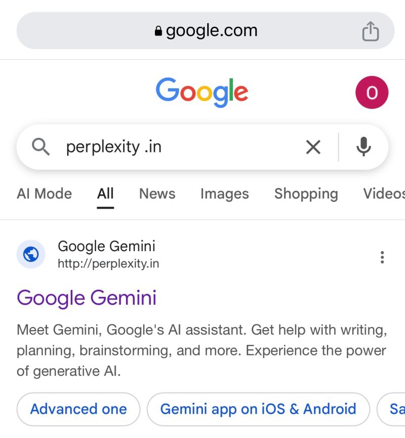 tofiqueshaikh's tweet image. Perplexity.in redirects to Gemini
Perplexity forgot to buy .in domain and someone (maybe Google) acquired the domain &amp;amp; redirects it to #Gemini.

I am still trying to understand how did #Perplexity miss this? India being probably the biggest market.