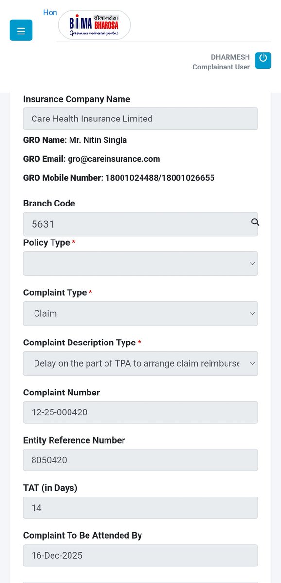 humanrightindia's tweet photo. @careinsuranceIN Why is there an unnecessary delay to release the claim by #CareInsurance Team &amp; #GRO Nitin Singla? Why senior citizens need to lodge a Complaint in #IRDAI for Reburshment Claim settlement within Timeline despite Original Document Submitted in Mumbai Mulund Branch https://t.co/kCUIIusy3Z