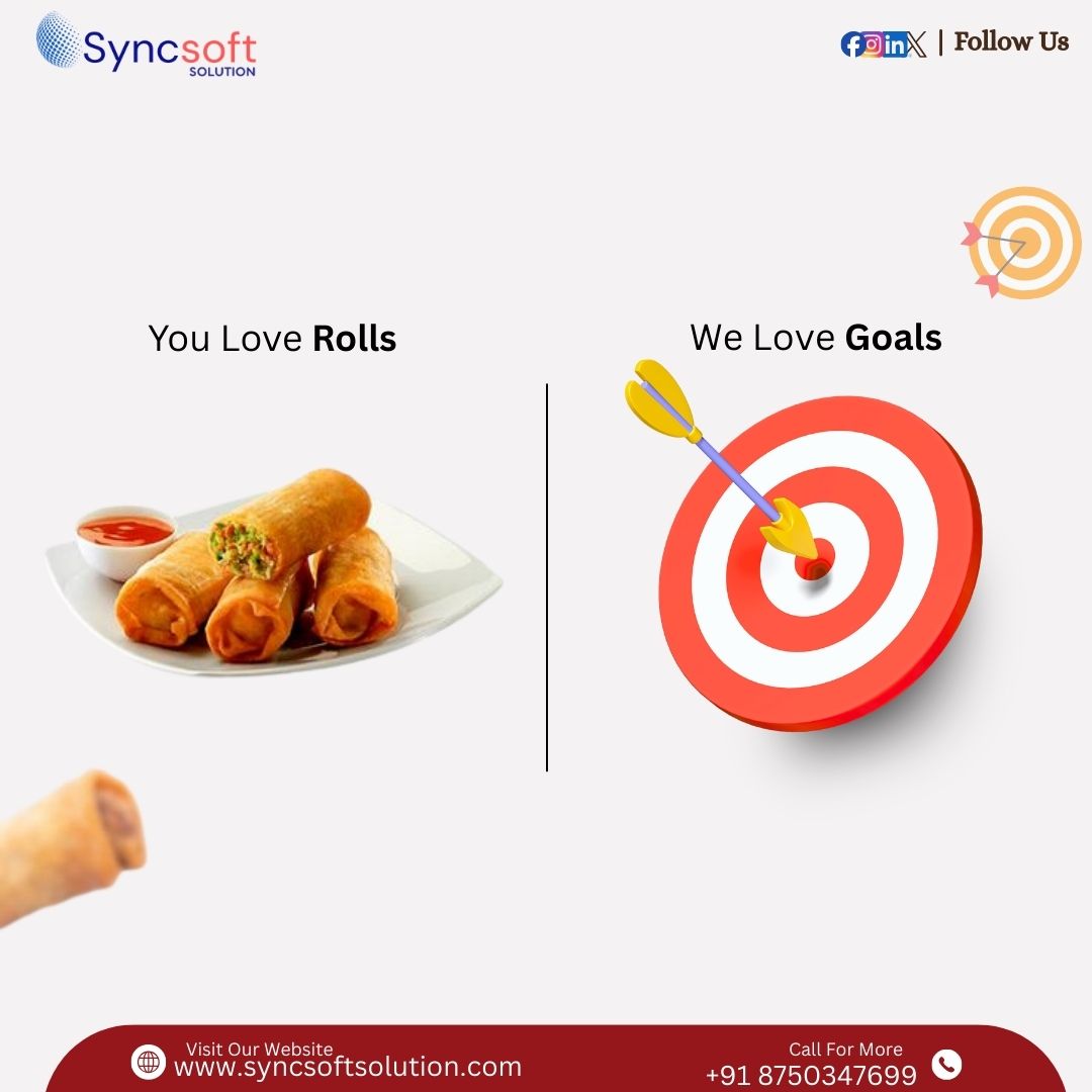 infoSyncsoft's tweet image. You love rolls. We love goals.
And Sync Soft Solution knows how to serve both with perfection. 🎯😄
#SyncSoftSolution #DigitalMarketing #GoalOriented #MarketingStrategy #BusinessGrowth