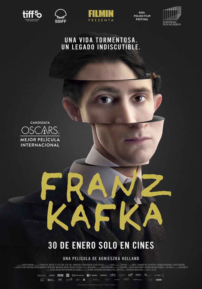 carteles's tweet image. Lo nuevo de la cineasta polaca Agnieszka Holland (Charlatán) #FranzKafka es la candidata al Óscar por Polonia y explora la vida de uno de los escritores más influyentes de todos los tiempos. Se estrena en cines el 30 de enero wp.me/p31Uqp-1yb3