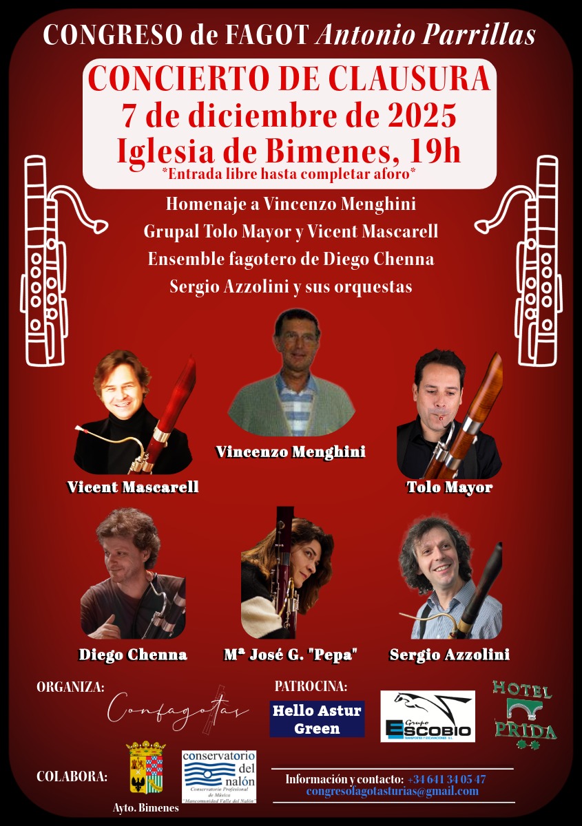 🎵🎶🌍Que prestoso ye poder facer estes coses en un conceyu pequeñu y rural como ye #Bimenes.

🩵💛Mañana xueves día 4 a les 19 hores, presentación del Congresu Internacional de #Fagot que sedrán los díes 5, 6 y 7 d'avientu

#Cultura #Asturies #comarcadelasidra 🍎🍏