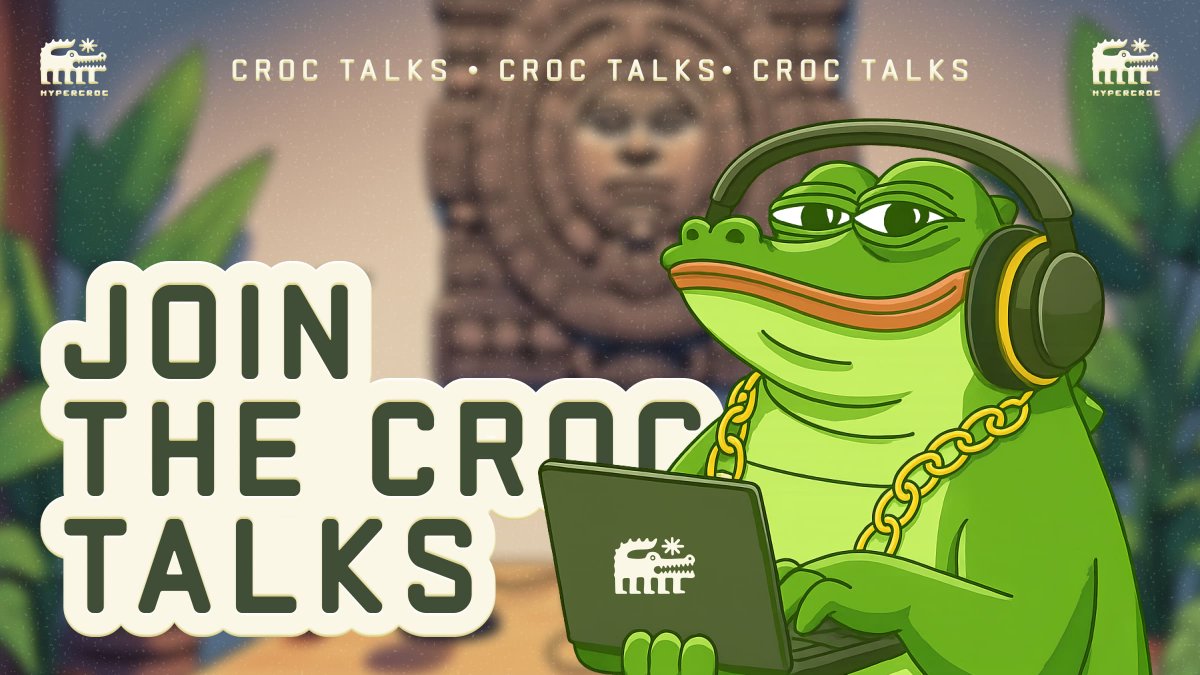 Hypercroc_xyz's tweet image. 🐊 CROC TALKS - LIVE @ 3.30pm CET! 🐊
Your favorite swamp-side hangout returns.

Join us later today for Croc Talks, where we break down:
• new card drops &amp;amp; XP boosts
• how to climb the swamp ranks faster
• alpha on what’s coming before launch

📍 Where: X Spaces (link below)…