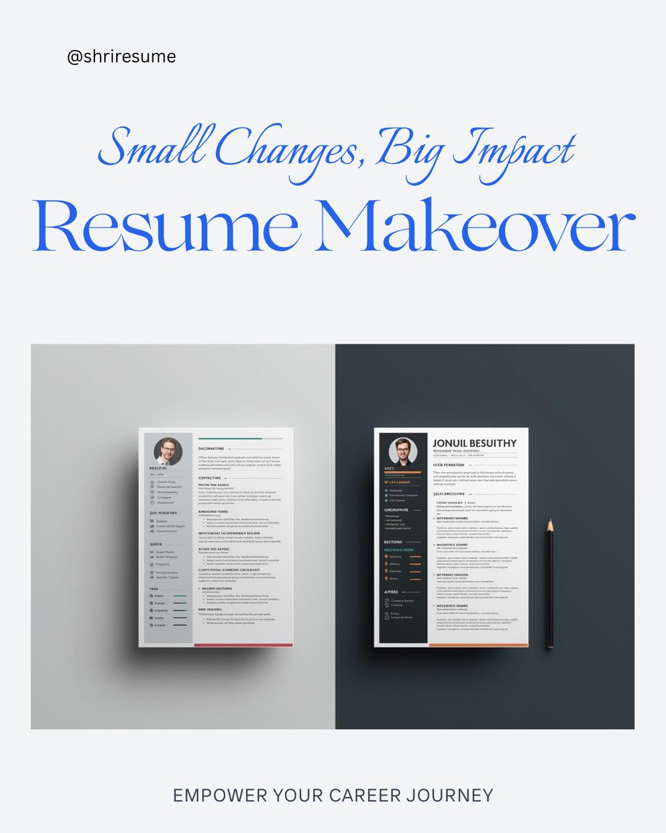 shriresume's tweet photo. 💡 Tip: Replace long paragraphs with crisp bullet points that show results, not duties.
Example:
❌ “Handled client projects”
✔ “Led 12 client projects — improved delivery speed by 30%”
#ResumeTips #CareerGrowth #JobSearch https://t.co/i65mHm85LX