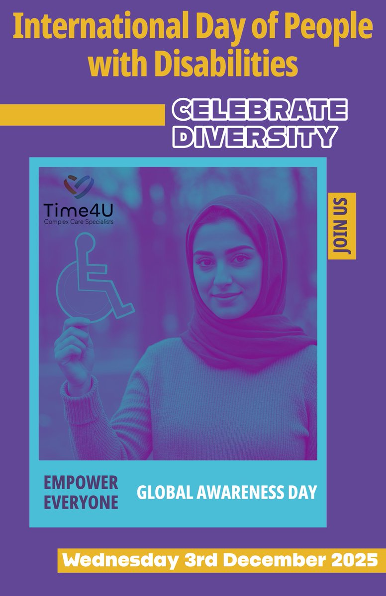 Celebrating the voices, talents, and achievements of people with disabilities today and every day here at Time4U. We are extremely grateful for our incredible community and the privilege of supporting those with complex care needs. Together, we create a more inclusive world.