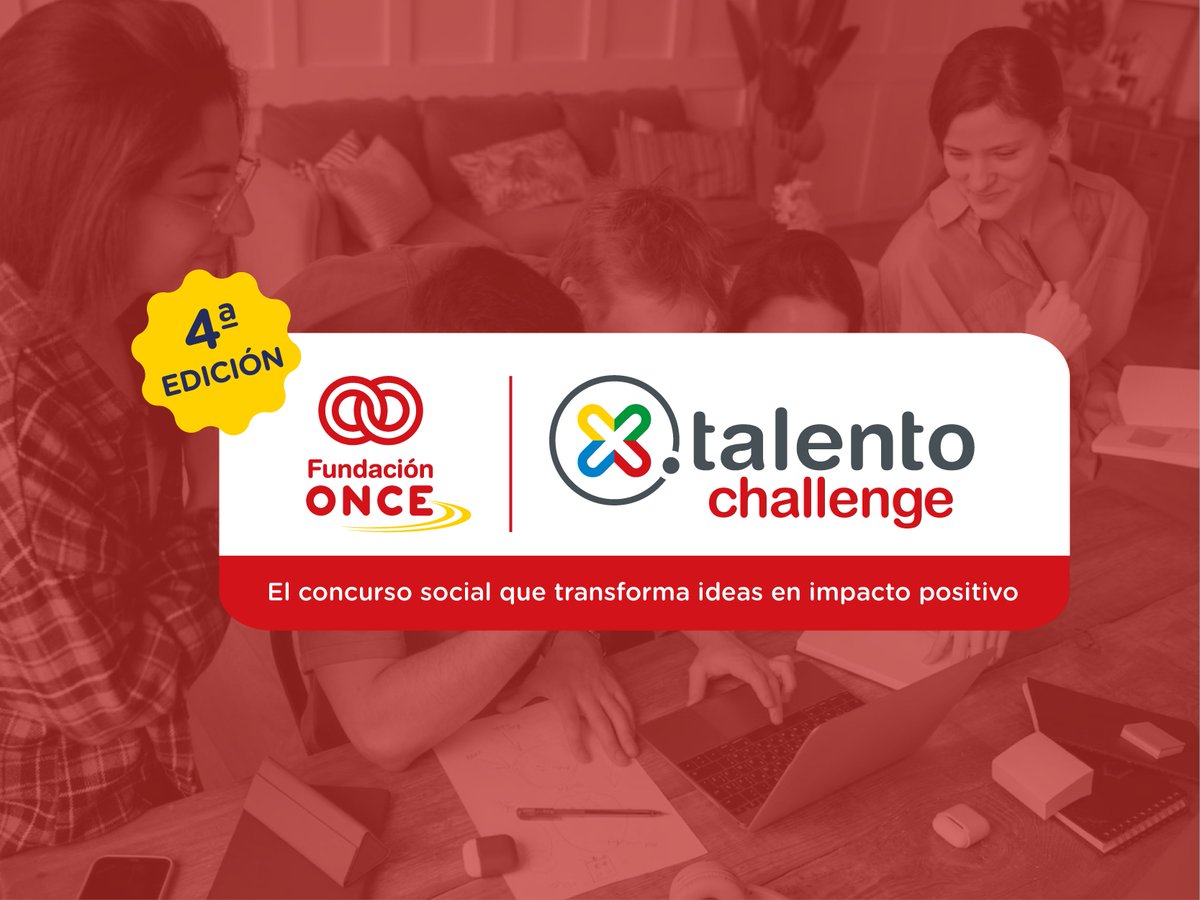 logronojoven's tweet image. 🗣️4ª edición #concurso X Talento Challenge de @Fundacion_ONCE 
⌛️Hasta el 16 de enero
✅Jóvenes de 14 a 21 años que cursen ESO, Bachillerato o FP Básica y Media, así como miembros de entidades juveniles,  asociaciones, scouts o centros de discapacidad.
♾ acortar.link/8o6y4P