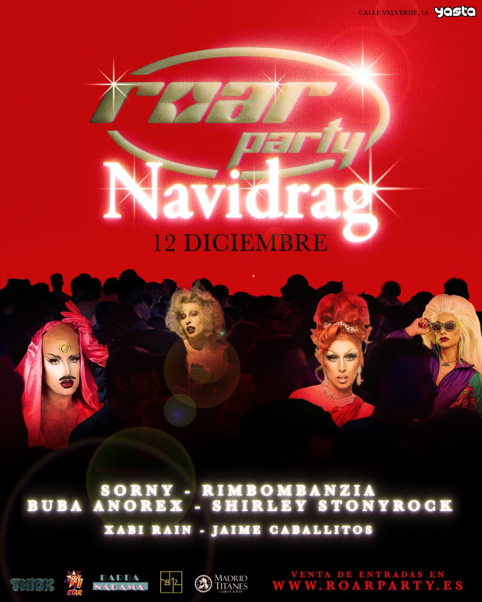 La última ROAR Party del año está llena de comebacks por Navidad... y de algún nuevo debut que no os defraudará. 💓🎄 

¿A quién vemos el 12 de diciembre?

Anticipadas desde 12€ con dos copas en nuestra web 👀