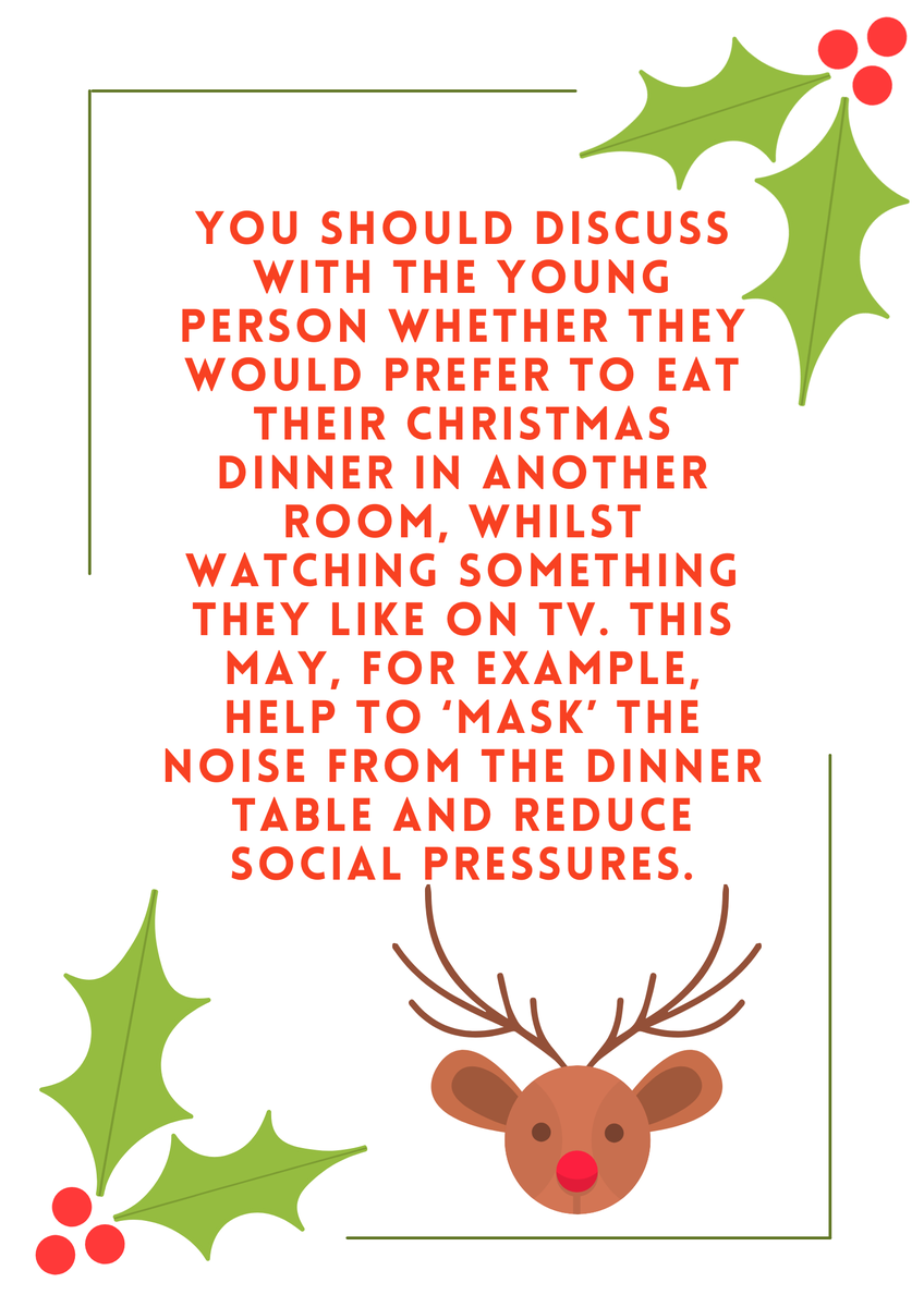 TT_Therapy's tweet photo. Christmas Tips Day 21 - Tips for dinner.
#Neurodiversity #AutismFriendly #ChristmasTips #SensorySupport #ChristmasCountdown #InclusiveChristmas https://t.co/1kkOBtYwvd