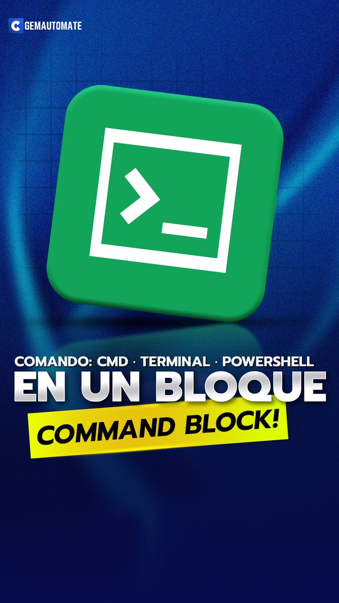 AutomateESP's tweet image. Un solo bloque, tres entornos.⚡
Cmd, Terminal y PowerShell unidos para una automatización más potente.

Ideal para desarrolladores y administradores de sistemas.
#GemAutomate #CommandBlock #AutomationTools #Tech