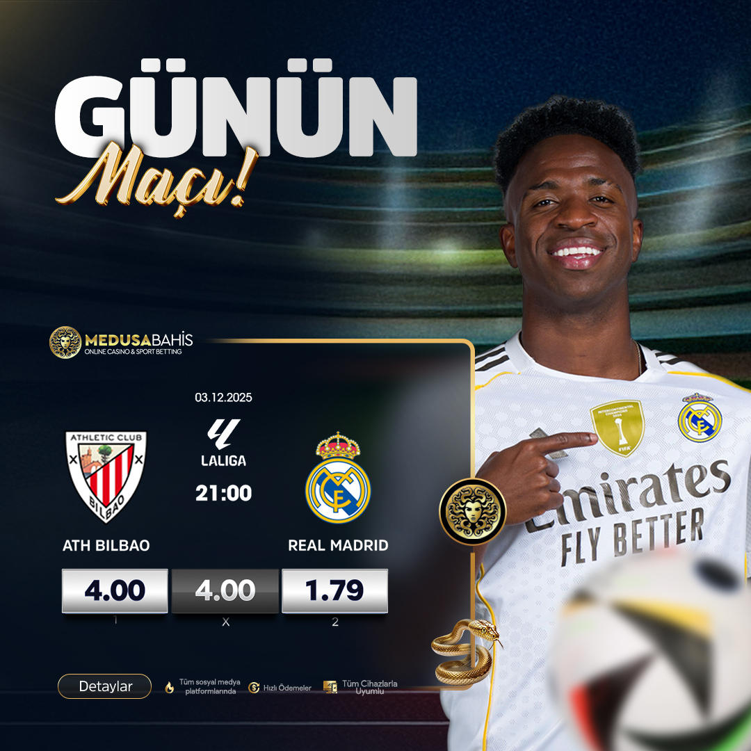 Bahisen_'s tweet photo. ⚡ Bahisen_

🎯 GÜNÜN MAÇI:
⚽ Ath Bilbao 🆚 Real Madrid | 21:00 | La Liga
Bahisen’de La Liga ateşi yükseliyor! ⚽🔥
👉 https://t.co/AzJM18bm5y
#Bahisen #BahisenGiris #LaLiga #AthBilbao #RealMadrid #FutbolGecesi #BahisSeverler https://t.co/1e6Nu5HmVW