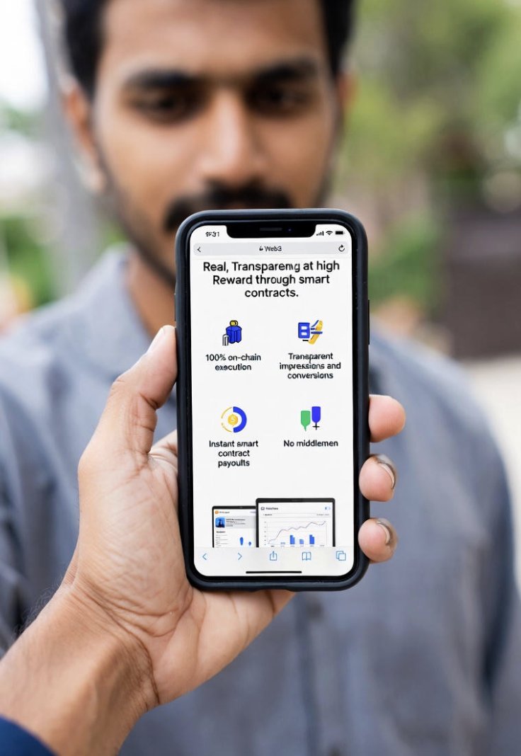 WEB3ADS_INC's tweet photo. ✨✨This is the core of Web3:
▪️100% on-chain execution, fully verifiable — data never lies
▪️Impressions, clicks, and conversions completely transparent
▪️Task completed → smart contract pays out in seconds
▪️No middlemen, trust the code only
Real, transparent, high rewards — one try and you're hooked! #Web3Ads