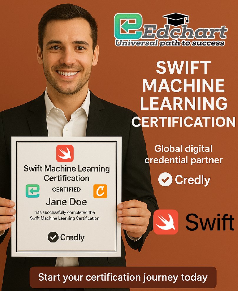 edchartcom's tweet image. Edchart is excited to announce the worldwide availability of our Swift Machine Learning Certification.

🔗 Certification: zurl.co/I1sXT

🔗 Credly Badge: zurl.co/XU96H

#MachineLearning #SwiftDevelopers #EdchartCertification #CredlyBadge #GlobalCertification