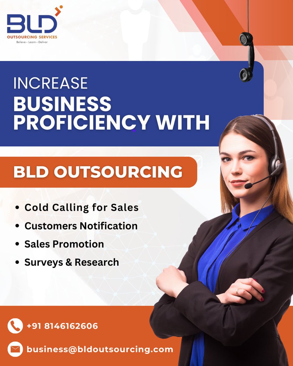 bld_outsourcing's tweet image. Boost business efficiency with BLD Outsourcing - expert calling, promotions, and customer support that drives growth. 🚀📞

📞9041222606 | 🌐 bldoutsourcing.com

#OutsourcingSolutions #BPOServices #BusinessGrowth #CustomerSupport #LeadGeneration #SalesBoost #BLDOutsourcing