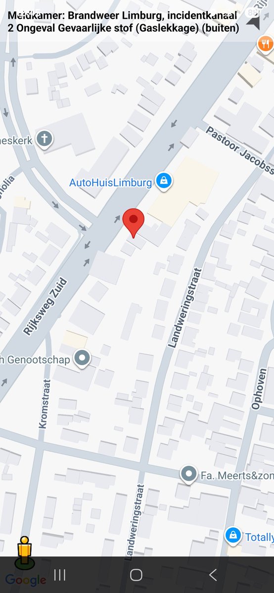 Gaslekkage bij Total Tankstation in Geleen