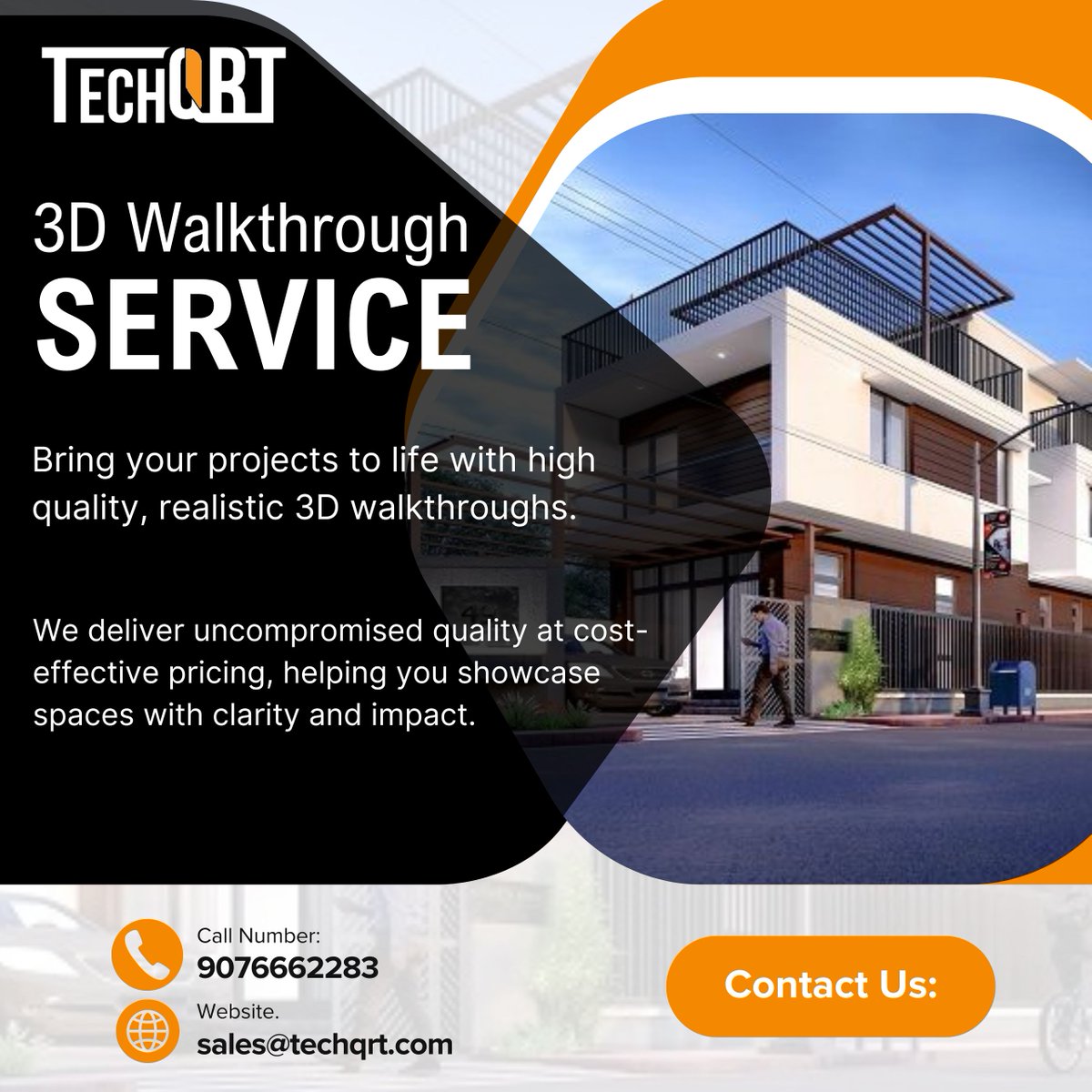 TechQRT's tweet photo. 3D Walkthrough Service by TechQRT

Dear Architechts/Builders, 
Bring your projects to life with high-quality, realistic 3D walkthroughs.
We deliver uncompromised quality at cost-effective pricing, helping you showcase spaces with clarity and impact.

📞 9076662283

#3dwalkthrough https://t.co/ampfnNQfPD