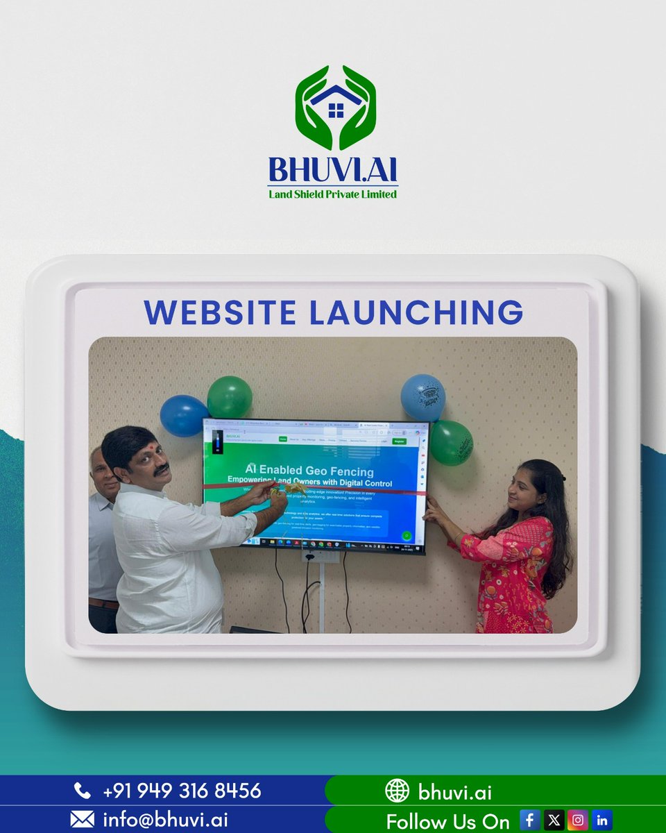 Bhuvi_ai's tweet photo. Our website is LIVE! 
Explore AI-powered Geo-Fencing, digital land monitoring &amp; secure documentation.

https://t.co/vQ9shEQEs5

#BhuviAI #WebsiteLaunch #PropTech #AI https://t.co/8116WT85Kx