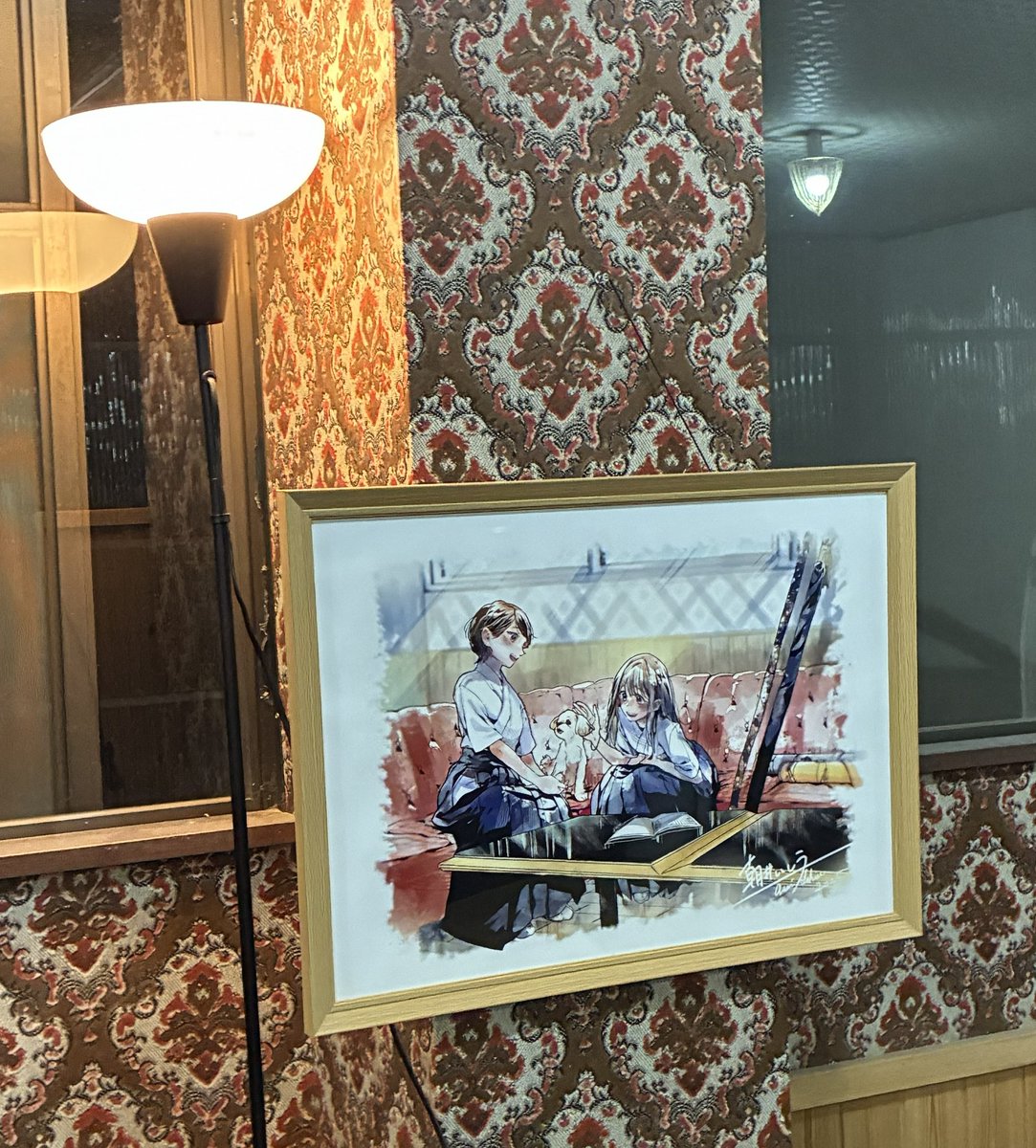 またまた朝井いしう先生にイラスト書いて頂きました。

弓道経験の無い宿泊者様に引き方を説明する射法八節のイラストと、我が家の愛犬とお客様とのふれあいのイラストを描いてもらいました！！

大満足や～(@^^)/~~~

#旅館 #大黒家 #山梨 #忍野村 #弓道 #富士山 #朝井いしう
