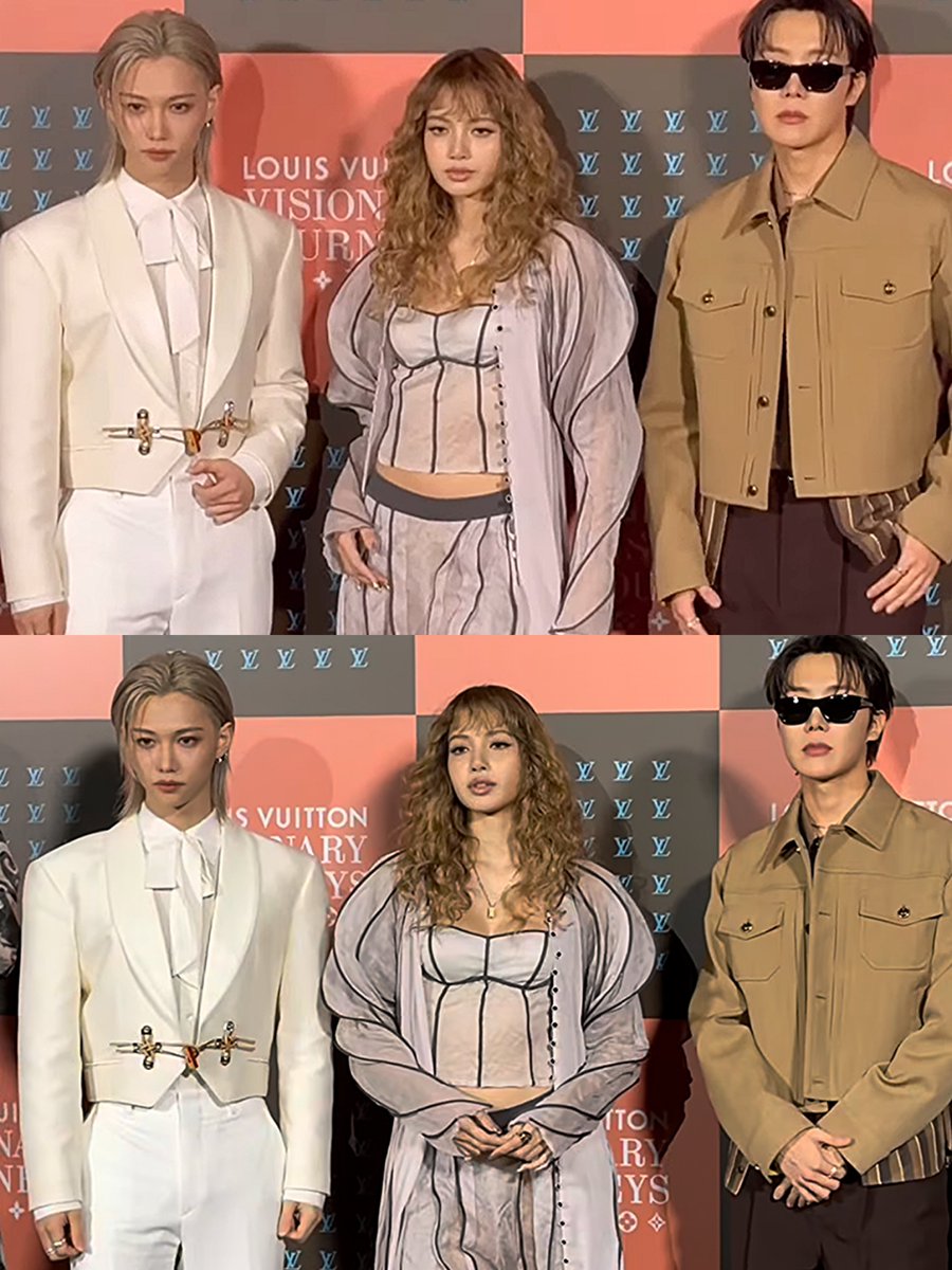 blckpinkpic's tweet image. lisa, felix and j-hope