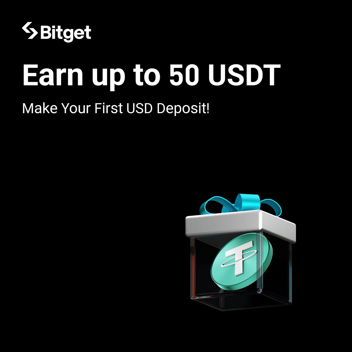 Your first deposit = instant bonus. 🎁

Make your first USD deposit and earn up to 50 USDT! 

Try it now: bitget.com/events/activit…