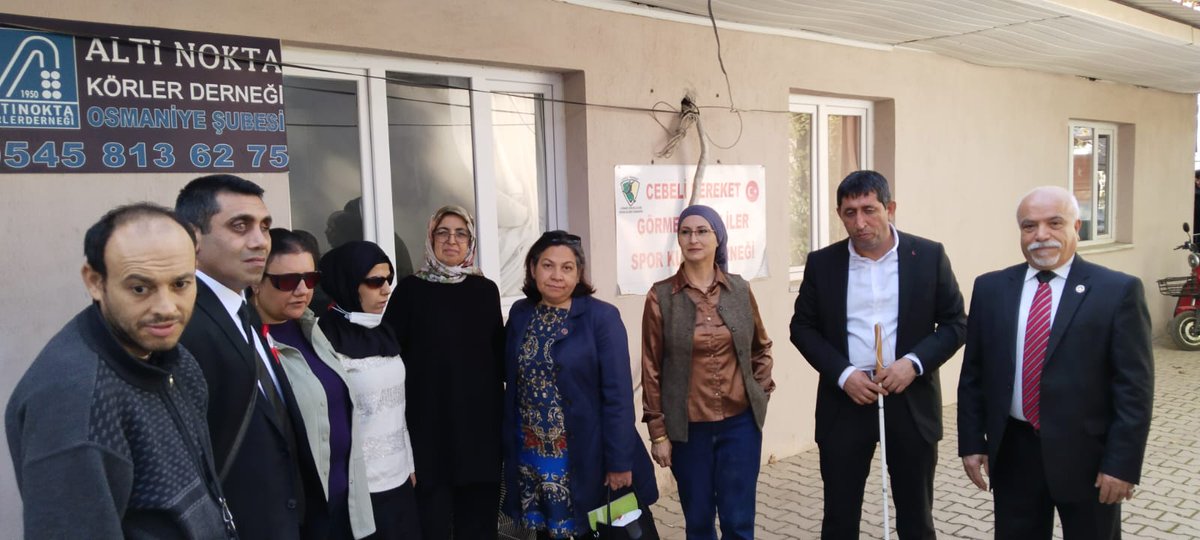 Zafer Partisi Sivil Toplum Kuruluşları Çalışmaları Kapsamında "3 Aralık Dünya Engelliler Günü" vesilesiyle Osmaniye İl Başkanlığımızın STK Komisyonu Üyeleri "Osmaniye Altı Nokta Körler Derneği" ile "7 Ocak Engelliler Spor Kulübü"nü ve İstanbul'da Eyüp Sultan İlçe Başkanlığımız
