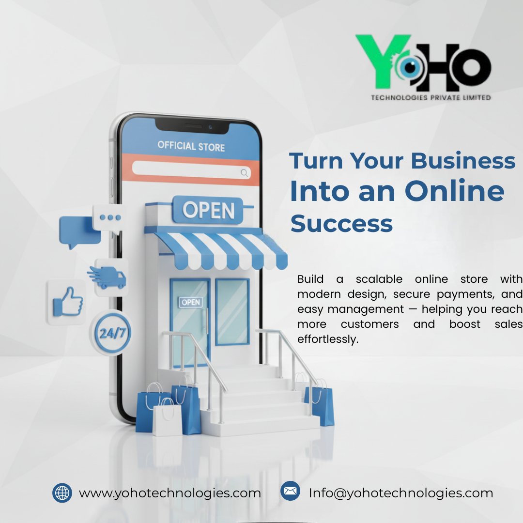 yohotech23's tweet image. Grow your business online with a smart, scalable ecommerce store built for success.

#EcommerceWebsite #OnlineStore #DigitalBusiness #EcommerceSolutions #BusinessGrowth #SellOnline