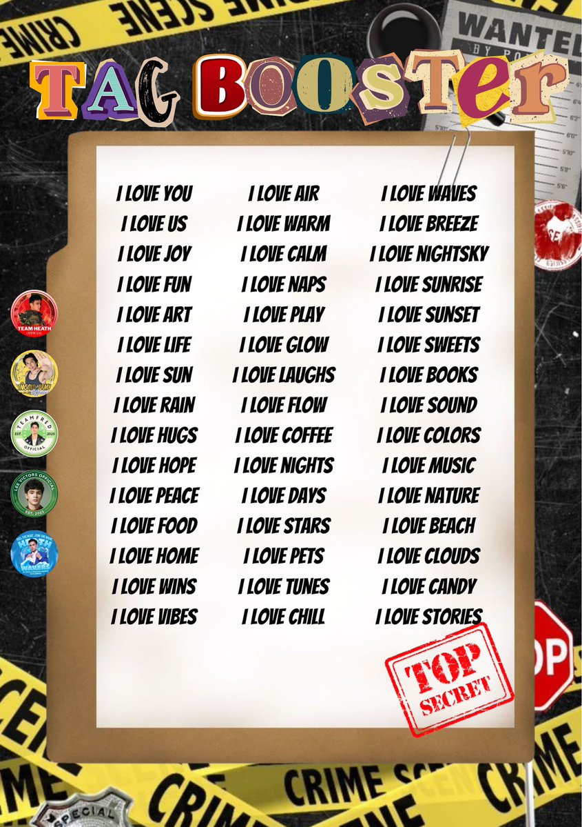 TeamHeathOfc's tweet image. Tag Booster Number One

Goal: five hundred replies

INTERLINKED MINDS
WED RANDOMANTIC HEATH