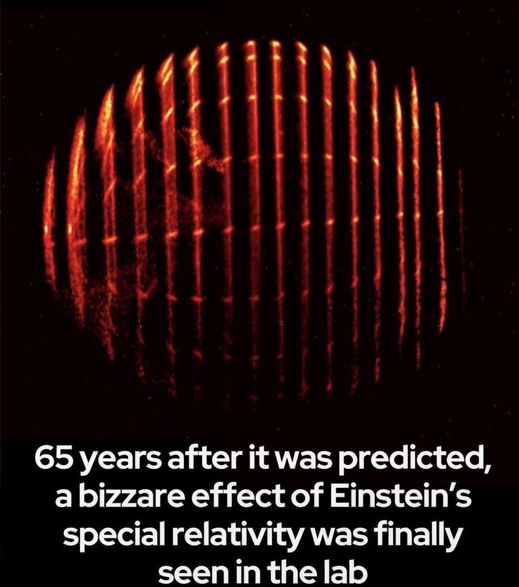 sciencegirl's tweet image. In 1959, two physicists predicted a strange effect: an object moving near the speed of light wouldn’t just look shorter — it would appear rotated. Now, scientists have recreated this illusion in the lab.

Called the Terrell-Penrose effect, it comes from Einstein’s special…