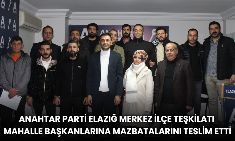 Anahtar Parti Elazığ Merkez İlçe Teşkilatı Mahalle Başkanlarına Mazbatalarını Teslim Etti
kanal23.com/haber/siyaset/…
#elazığ #elazığhaber