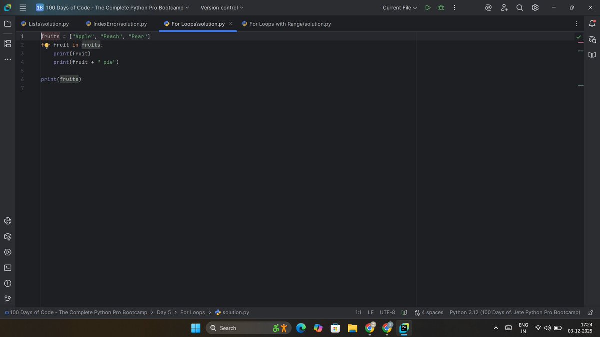 vinod_jarali15's tweet image. Daily learning🎯

Day 2 -&amp;gt;  lists, Loops, Index error etc #CodingJourney #Python 

Let&apos;s connect🤝&amp;amp; learn

#learningcode #100DaysOfCode #software #appbrewery @LondonAppBrewer