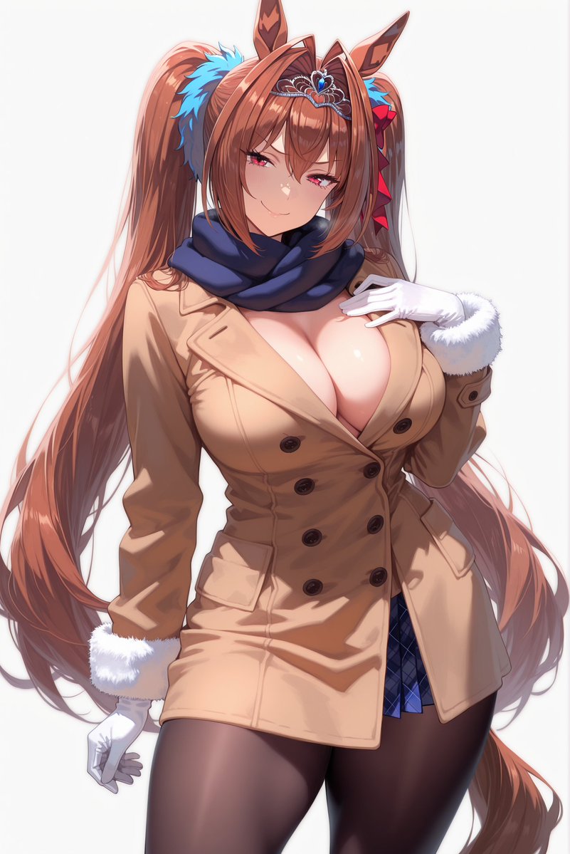 ダッフルコートも着てマフラーも巻いて手袋もして
防寒対策バッチリなダイワスカーレット