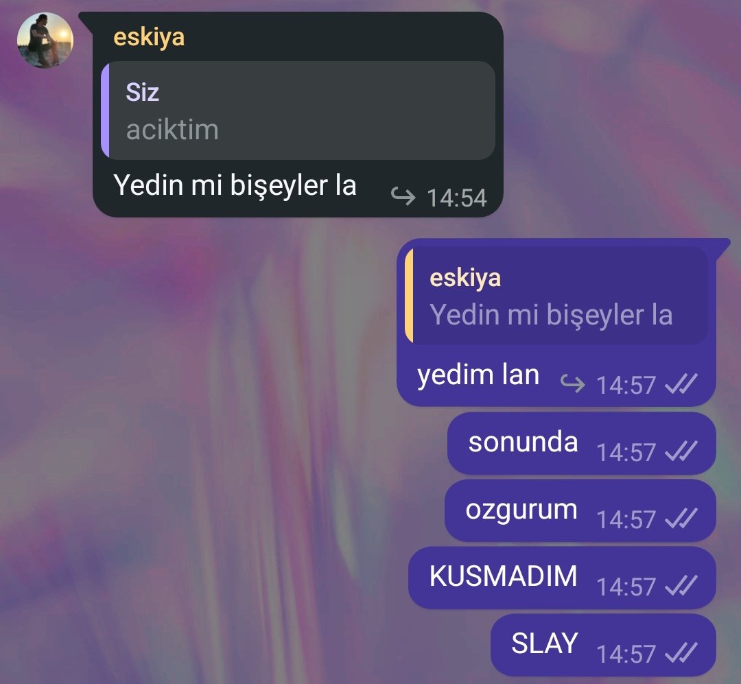 arkadaslar iki haftanin sonunda acikmamaktan ve yedigimi kusmanin verdigi o igrenc histen kurtuldum nolur beni bi tebrik edin
