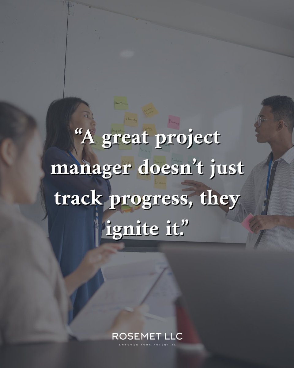 rosemetllc's tweet photo. Great PMs do more than update dashboards, they fuel action, energy, and forward movement.

#ProjectManagerLife #LeadershipExcellence #ProgressMakers #TeamAlignment #PMBestPractices #RosemetLLC https://t.co/qXbVqqKAre