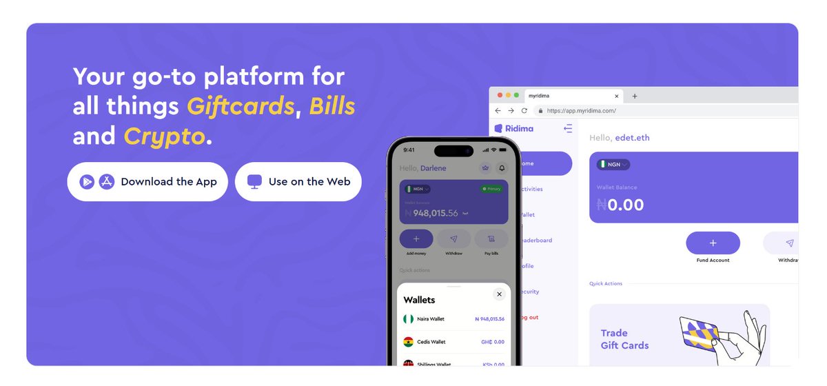 xcatalystt's tweet image. If you are in Nigeria, you must have experienced this:

-&amp;gt; Waited 3 hrs for a P2P trader to “confirm”
-&amp;gt; Lost ₦50k or more to a fake escrow
-&amp;gt; Sold a iTunes card for less because “rate don crash”

I see you. I was you. 😩, a thread about @myridima 👇
#RidimaBounty