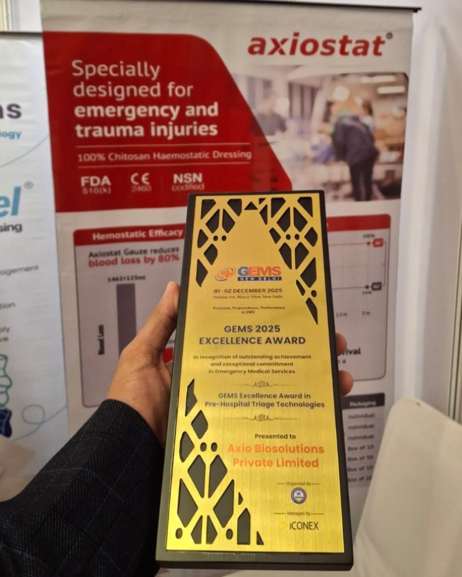 axiobio's tweet photo. An incredible event dedicated to #EMS, the 5th edition of #GEMS2025!
Our team also had the pleasure of meeting #HelmetManofIndia, whose inspiring work continues to promote road safety across the country.
We’re proud to share that #Axio was honured with the GEMS Excellence Award https://t.co/PkNTeS4h36