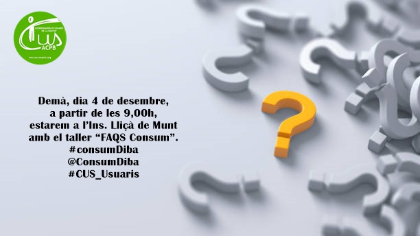 CUS - Salut + Consum + Alimentació (@cus_usuaris) on Twitter photo 